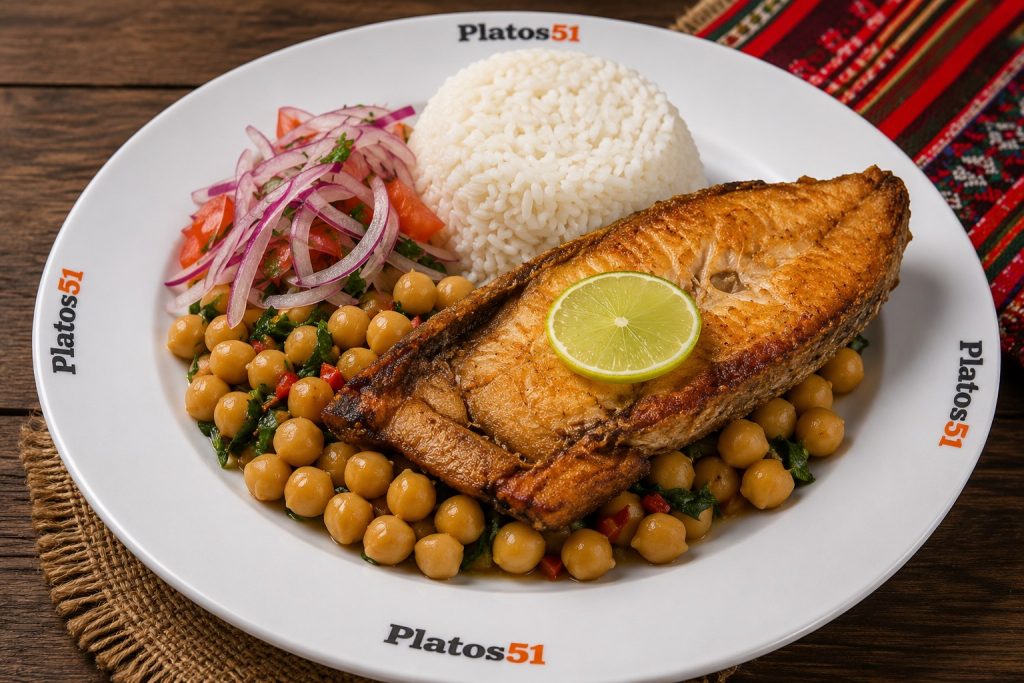 Pescado con garbanzos