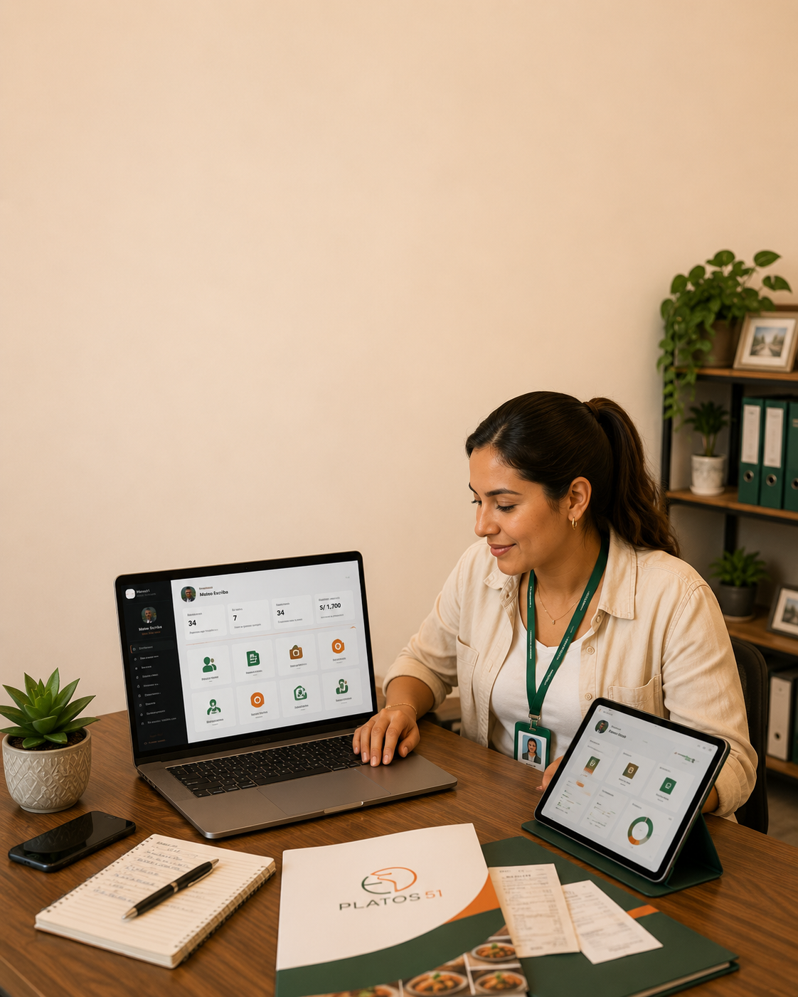 Dashboard del portal de socios comerciales Platos51