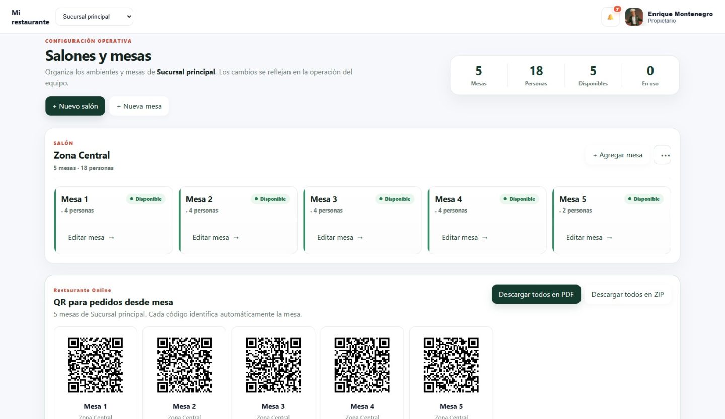 Página web, menú QR y restaurante online de Platos51 en laptop y celular